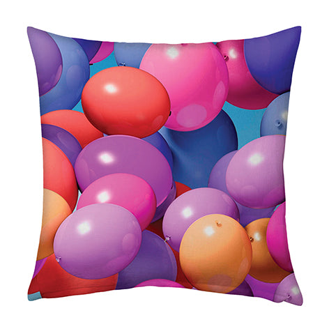 Cuscino Arredo Bifaccia 100% cotone Made in Italy PALLONCINI 40x40cm