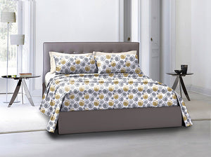 Completo letto lenzuola federe bifaccia double face stampa digitale in cotone made in italy  CONCHIGLIETTE/BIANCO