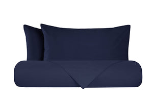 Set Letto federe parure Letto flanella caldo cotone 100% cotone Made in Italy BLU NOTTE