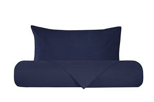 Set Letto federe parure Letto flanella caldo cotone 100% cotone Made in Italy BLU NOTTE