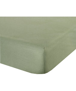 Completo letto lenzuola bicolor in 100% cotone made in Italy BEIGE/SALVIA