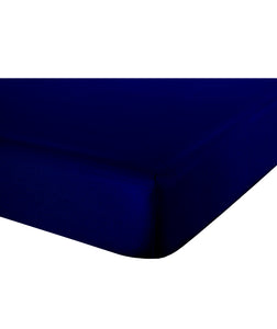 Lenzuolo letto sotto lenzuola con angoli in cotone made in italy BLU NOTTE - NOVILUNIO.IT