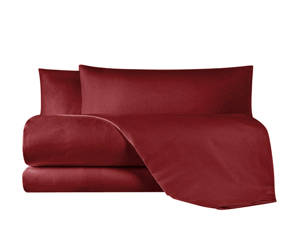 Completo letto set lenzuola 100% cotone di flanella linea Scoiattolo Singolo  - Rosso