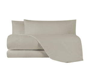 Completo letto lenzuola flanella caldo cotone 100% cotone Made in Italy  NATURALE - NOVILUNIO.IT