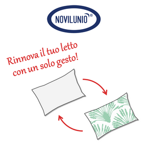 Set 2 federe coppia di federe bifaccia doubleface stampa digitale 100% cotone Made in Italy TROPICAL